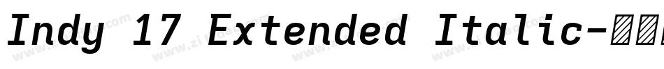 Indy 17 Extended Italic字体转换